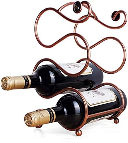 S-Shaped Four-Bottle Beaded Wine Rack, Red Wine Ornaments Creative Display Stand Wine Bottle Rack Home Wine Rack, Decoration Personalized Storage Rack