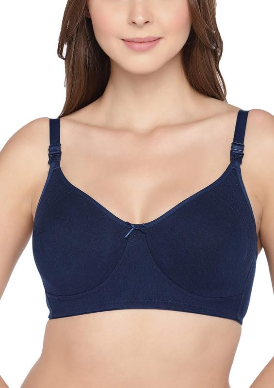 Image of Inner Sense Organic Cotton Bamboo Feeding Bra for Women Full Coverage I Non Padded Encircled Nursing Bra for Women with Side Support and Wirefree Design (Combo Pack)