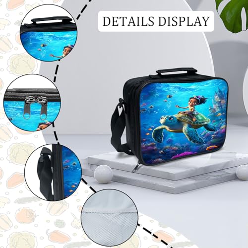 Sea Turtle Backpack Set for Girls 3PCS Blue Ocean School Bag with Lunch Box Pencil Case Kids Backpacks Toddler Elementary Bookbag 16 Inch4