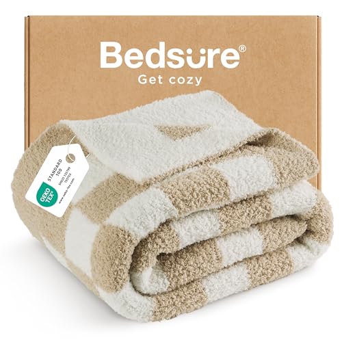 Bedsure Fall Gifts, Checkered Throw Blanket for...