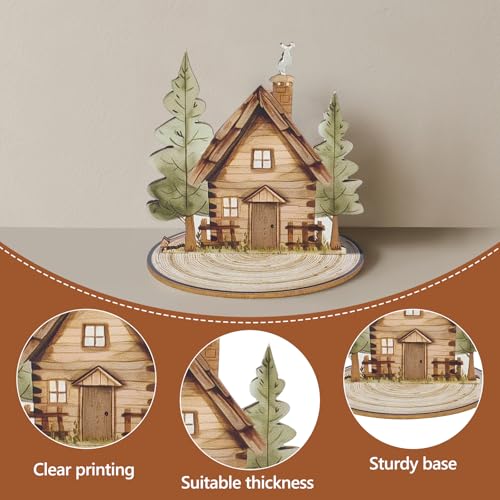 Image of 12 Pack Woodland Animals Baby Shower Decorations, Kid Forest Happy Birthday Decoration Centerpieces for Tables Woodland Nursery Animal Decor Home Office Farmhouse