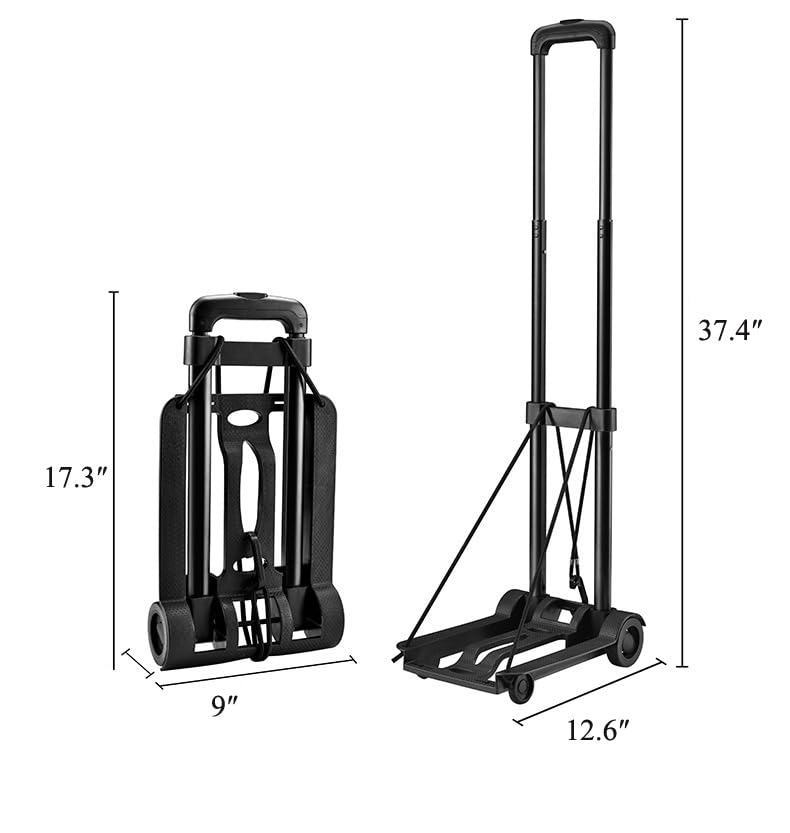 Chariot pliable à 2 roues ultra compact transport portable max 35 kg