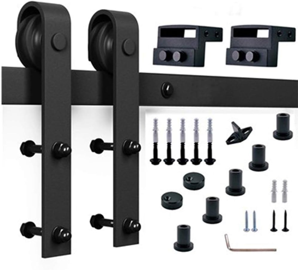 🔥 Crazy Deals DIY Paneled Wood Sliding Barn Door with Installation Hardware Kit; Pre-Drilled Ready to Assemble, K1 Series