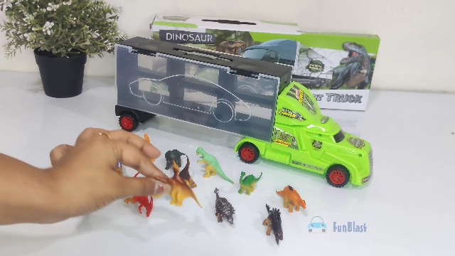 Dazmers Dinosaur Transport Truck Toy Die-Cast Jurassic World Transporter Jungle Truck and 9 Inch Tall Tyrannosaurs Rex Dinosaur Toy. Fun Dinosaur Playset Dazmers Dinosaur Transport Truck Toy Die-Cast Jurassic World Transporter Jungle Truck and 9 Inch Tall Tyrannosaurs Rex Dinosaur Toy. Fun Dinosaur Playset