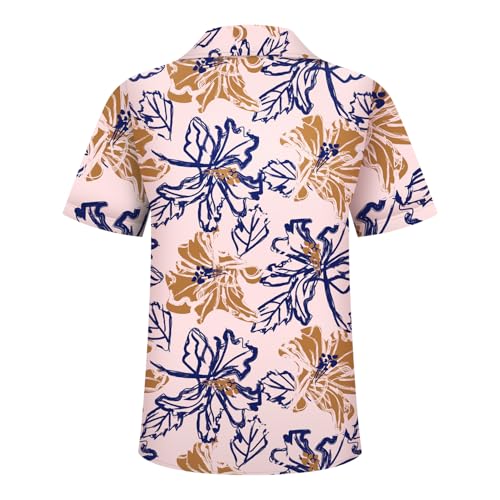 Image of Hawaiian Shirt for Men Tropical Shirts Summer Beach Button Down Short Sleeve Luau Aloha Floral Cruise Vacation Outfit 2026