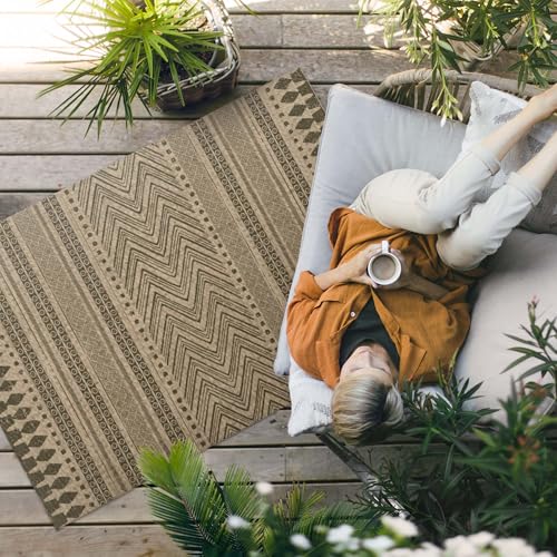 Tapis extérieur imperméable 100x150 cm résistant aux intempéries de jardin - 3
