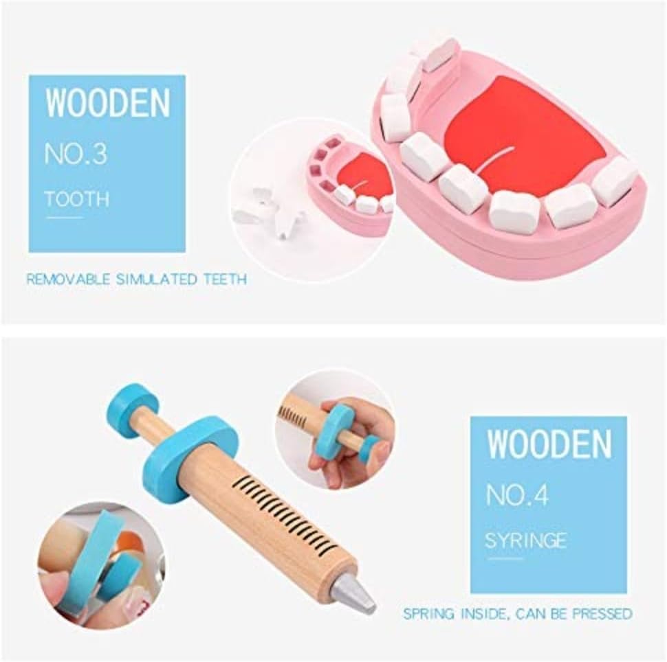 Kids Doctor Toys Doctor Role-Playing Games Sets Children Dentist Medicine Box Pretend Doctor Play Toy Doctor's Injection Dtethoscope Education (1)