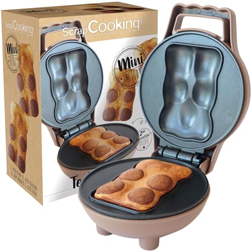 ScrapCooking - Mini Ourson Factory - Machine à Gâteaux Oursons - Plaque Chauffante Anti-Adhérente - Appareil à Cake - Idée Cadeau Pâtisserie Cuisine -...