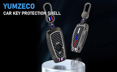 Yumzeco Compatible with BMW Key Cover, Zinc Alloy Car Key Fob Cover for 1 3 5 Series F10 F11 F20 F25 F30 F31 F34 G30 G20 X3 X4 I3 M3 M4, KeyFob Case 5 Series with Keychain-Grey - Image 7