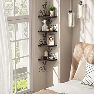 Alsonerbaycornershelfwallmount4tierfloatingshelvesforwalleasytoassemblewallshelvesrusticwooddecorforbedroomlivingroombathroomkitchenofficewalnutfinish Urban Country Home Decor Alsonerbay corner shelf wall mount 4 tier floating shelves for wall easy to assemble wall shelves rustic wood decor for bedroom living room bathroom kitchen office walnut finish urban country home decor