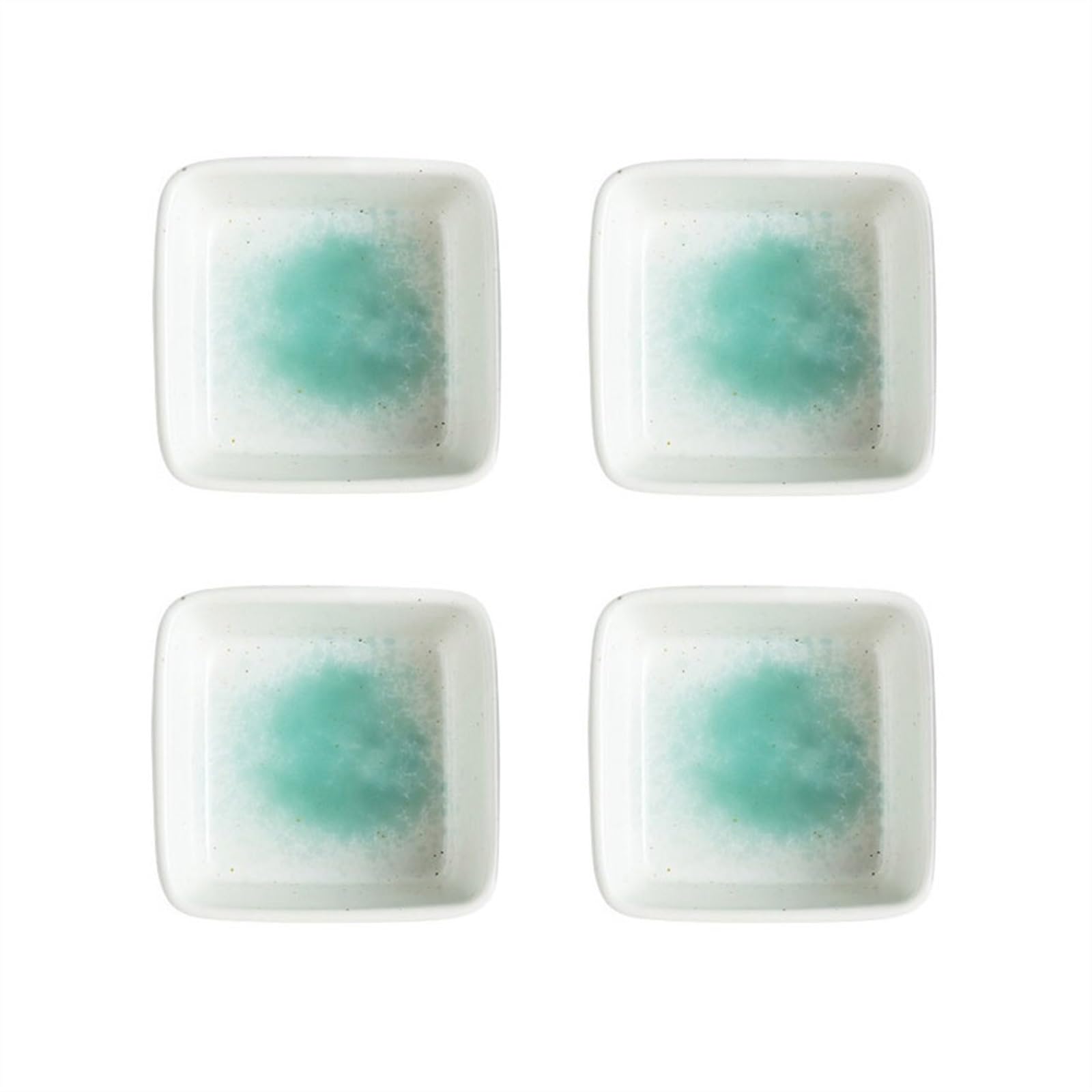 Snackgeschirr Keramik Quadratische Keramikschale. Kommerzielle Gewürz-Dippschale. Unterglasurfarbene, einfache Gewürzschale. Soßenschale Snackschalen(Color:B)