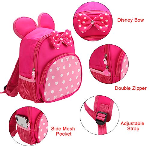 Voikukka Kid Cute Pink Backpacks For Little Girls Cartoon Mini Mouse Backpack Bookbag Kids Small Travel Backpacks For Toddler Girl Backpack Gift Baby Book Bag Preschool Backpacks #TOP1