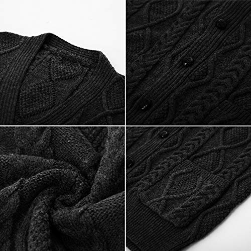Image of PJ PAUL JONES Mens Cable Knit V Neck Sweater Vest Button Up