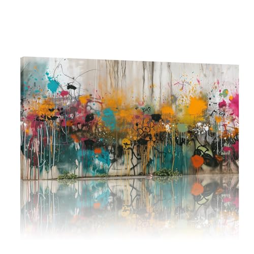 Lienzo de Banksy sin marco: lámina decorativa de arte moderno urbano de 30x60 cm