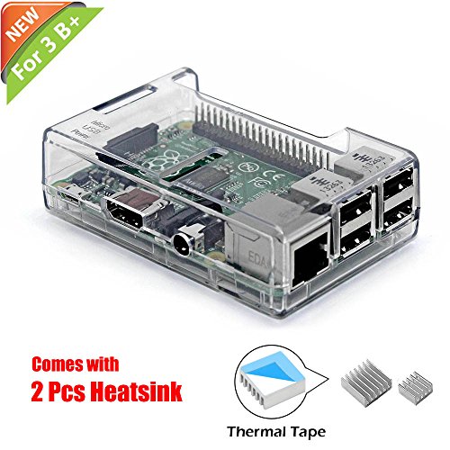 Raspberry Pi 3 b+ Case, iUniker Raspberry Pi 3 Model B+ Transparent Case