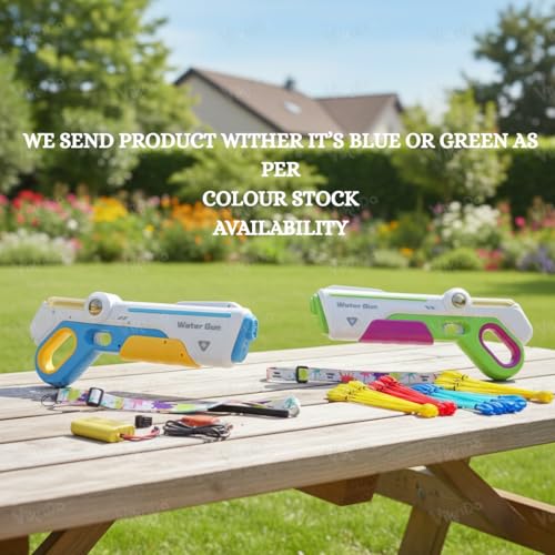 Image of VikriDA Electric Water Gun with Free Extra Rechargeable Battery LED Lights & Self-Filling Function 25-32 Ft Long Range High Pressure Water Blaster Pool & Beach Summer Toy - Multicolor