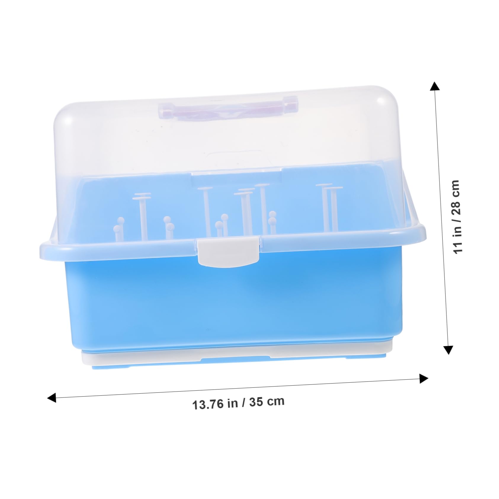 Boîte de Rangement pour Biberons Bébé Couvercle, Égouttoir PP Bleu | Plateau D’égouttage Intégré, Séchage Rapide, Conteneur Pratique pour Nourriture et Vaisselle Couleur Aléatoire