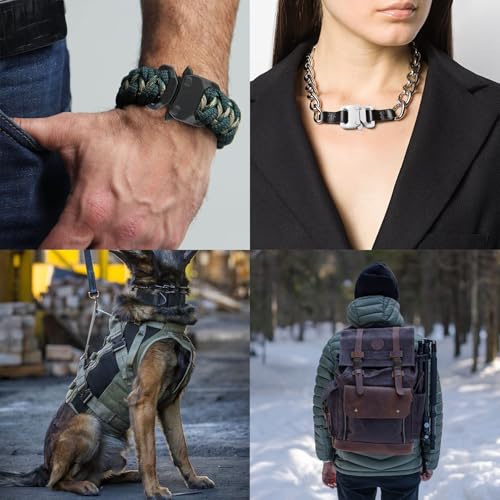 GZjiyu 8 Stück Paracord Verschluss, Zinklegierung Paracor Schnallen Clip, Paracord-Armband-Verschluss, für DIY Herstellung von Paracord Armbänder Basteln Zubehör