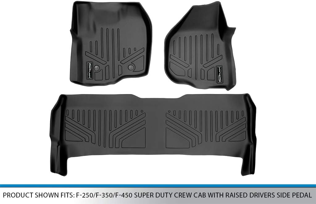 SMARTLINER Floor Mats 2 Row Liner Set for 2012-2012 Ford F-250