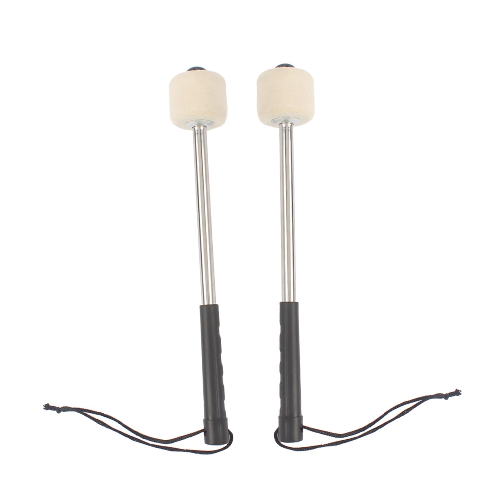 Gatuida 2 piezas Baquetas de de Gran con Cabezal de Fieltro de Lana para Percusión Accesorios de Instrumentos Musicales Resistentes y Cómodas para Prolongado