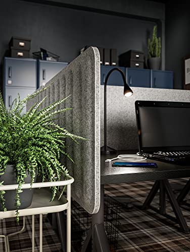 Paravent pour bureau EILIF gris 120x48 cm idéal open space et télétravail