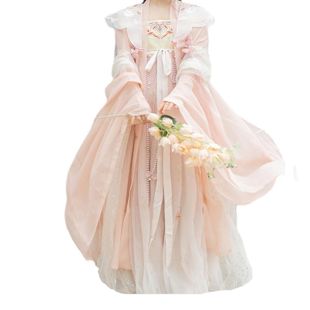 Tradycyjny starożytny chiński kostium Hanfu sukienka Hanfu z dużymi rękawami wykonana z dynastii Tang Spring Fairy High-end