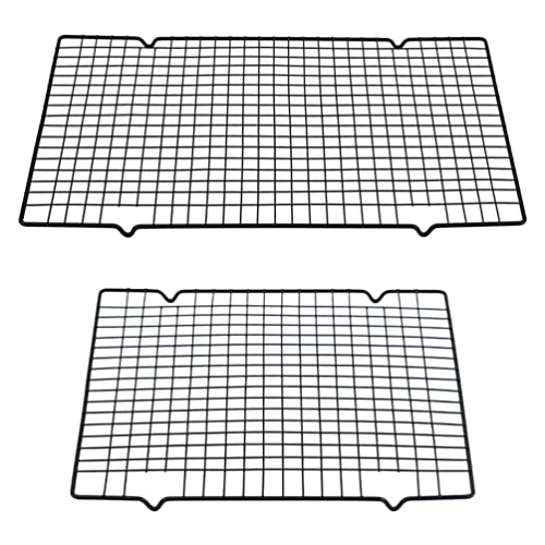 Yardwe 2 Unids Antiadherente para Hornear Pastel de Pastel de Pastel de Enfriamiento Bolsa de Asado a La Parrilla BBQ Rack Hornear Estante de Refrigeración para Galletas Pasteles Panes Y