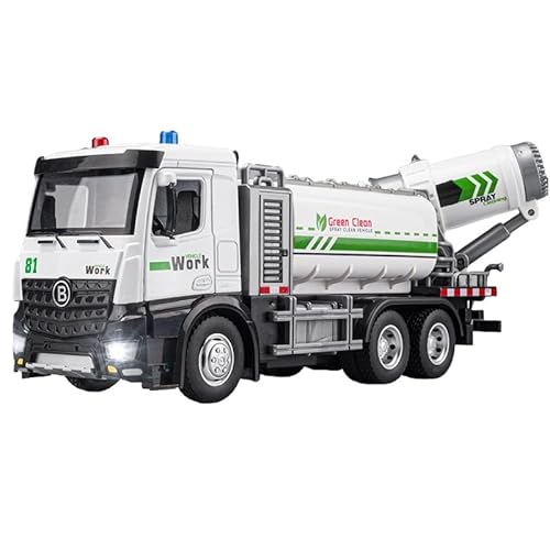 HCOSBIN 消防車 おもちゃ 模型 消防救助 はしご付き 慣性力 音付き プラスチック製のおもちゃ 照明効果 水噴射火災シリーズ 作業車両 子供用おもちゃの車 落下防止 衝突防止 男の子への贈り物 クリスマスプレゼント (F)