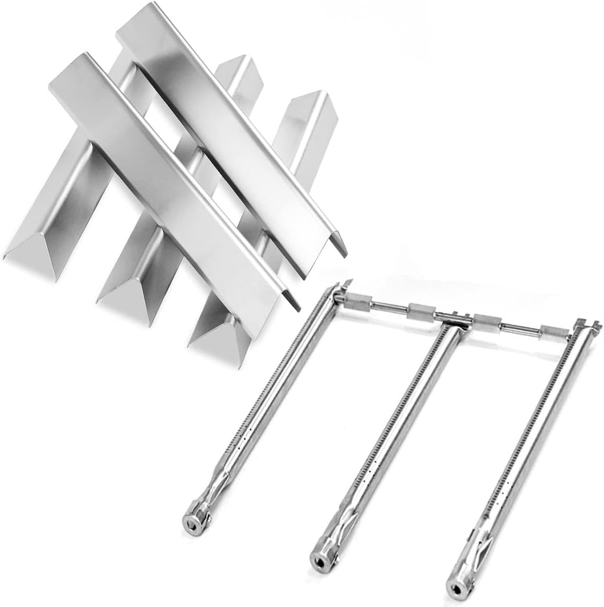 Spirit e310 7636 Flavorizer Bars & 69787 Grill Burner for Weber Spirit and Spirit II 300 Series E310 E320 E330 S310 S320 S330 68950 with Front Control, Grill Parts 15.3" Heat Plate, 18" Burner Tube