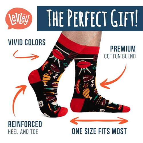 Lavley I'd Rather Be Grilling Socks for BBQ Lovers and Men who Grill