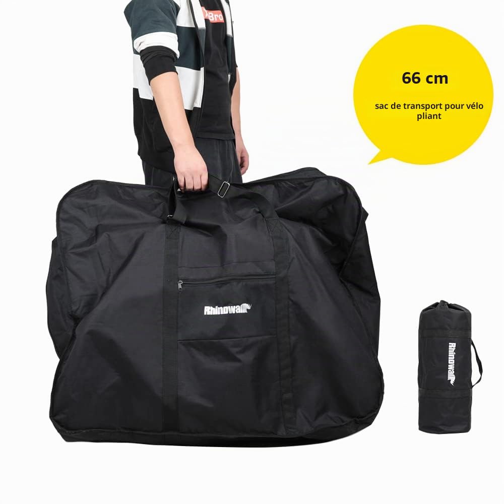 Sacoche de vélo pliable de 66 cm - Convient pour les vélos pliants de 26 pouces ou moins - Mallette de transport pour vélo, voyage, voyage