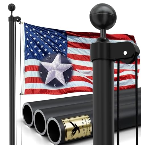 Best garden flag stand 25FT Heavy Duty Aluminum Flag Pole Kit