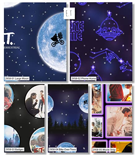 The Craft Cotton Co ET Alien Space Fat Quarters Pack De 5 (18''x22'') 100% Algodón Para Niños Craft Quilting, Costura, Patchwork Cover