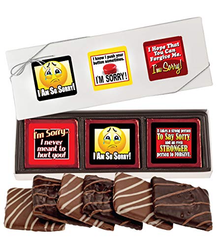 I'M SORRY - GRAHAMS CUBIERTOS DE CHOCOLATE "COOKIE TALK" - 6PC