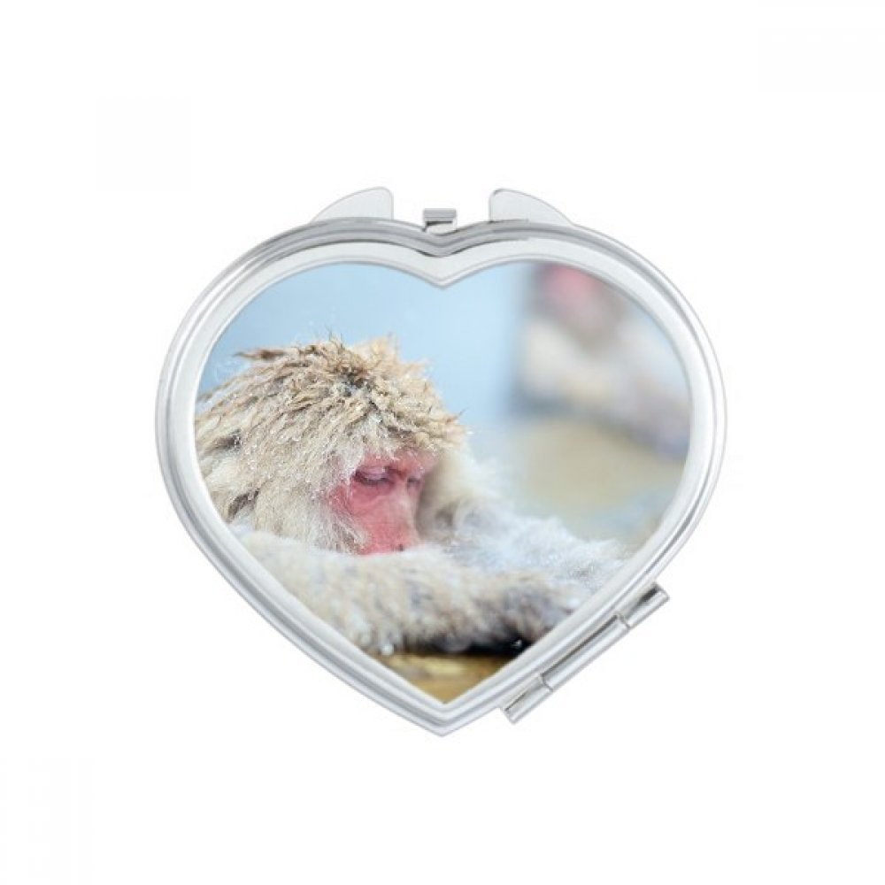 Miroir compact maquillage double face portable et ergonomique bleu