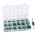 Senzeal 270pcs Rubber O Rings Kit 18 Sizes O-Ring Assortment Insulation Gasket Washer Seals Air Conditioning Car Auto Repair with Valve Core Removal Tool Green