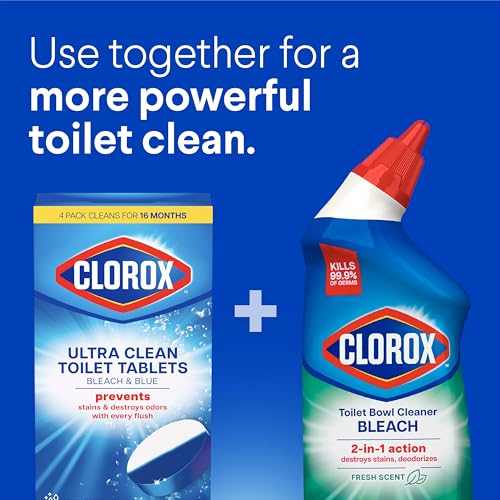 Clorox Ultra Clean Toilet Tablets Bleach & Blue, 2.47 oz., 4 Ct. - image 7