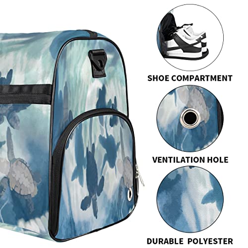 Sea Ocean Turtle Summer（05） Sports Gym Bag With Wet Pocket & Shoes Compartment Travel Duffel Bag For Men Women Basketball Weekender Bag For Plane Swim Yoga #TOP2