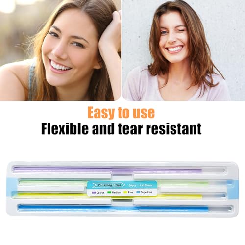 GOMETY Zahnschleifstreifen: 180 Stück Multifunktionale Polierstreifen, Dental Schleifstreifen für Effiziente Mundhygiene (150 Mm, Bunt)