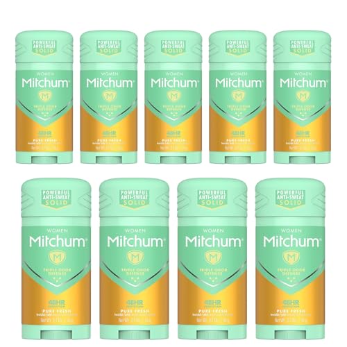 Image of Mitchum Women Triple Odor Defense Invisible Solid 48HR Antiperspirant & Deodorant, Pure Fresh, 2.7 OZ - 9 Pack