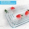 KOMUEE 8 Pieces Glass Baking Dish with Lids Rectangular Glass Baking Pan Bakeware Set with Lids, Baking Pans for Lasagna, Leftovers, Cooking, Kitchen, Fridge-to-Oven, Gray #3