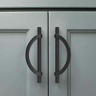 Amerdeco 10 Pack Matte Black Cabinet Pulls 5 Inch(128MM) Hole Centers Ki...