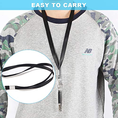 Mousyee Hondenfluitjes, 4 stuks hondenfluitje met riem vier kleuren hondenfluitje set roestvrij stalen hondenfluitjes hoge pitch-fluitje met lanyards en sleutelhangers voor terugroepcontrole en verreikend - Image 5