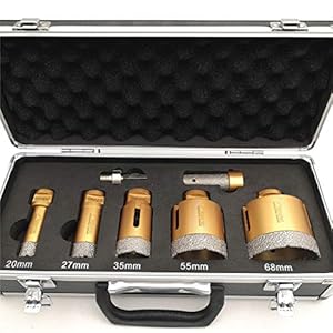 SHDIATOOL Diamantbohrkronen-Set mit Box, 7-teilig