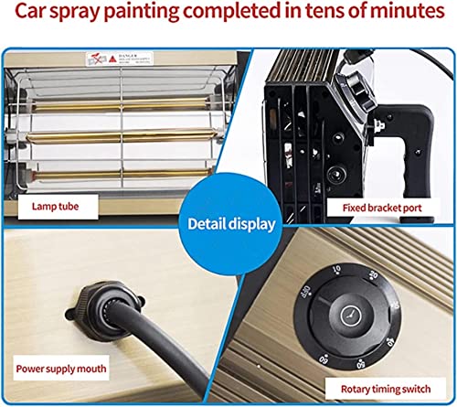 Paint Dryer 1000W Infrared Paint Curing Lamp Auto Painting Curing Lamp Shortwave Heater Baking Light Handheld Infrared Paint Dryer Lamp Car Body Repair Tools Machine Infrared Paint Curing Lamp (Color #TOP4