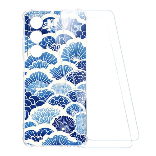 ESACMOT �v�����g�P�[�X + 2�������K���X�t�B���� OPPO P3 Lite 4G RMX5300 �Ƃ̌݊�������, �Ռ��z���\�t�g�J�o�[ HD�N���A (�g)