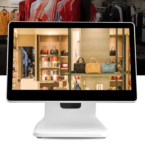 Image of Supermarket Touch Screen Cashier, 15.6 Inch Cash Registers, 1366 * 768 Resolution, Pre-Installed Win 10, CPU N 2930, 4 GB RAM + 64 GB SSD, for Restaurant