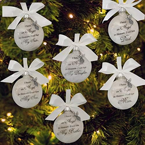 I Have an Angel in Heaven Christmas Bauble Ornament - Christmas Memorial Baubles Personalised Mum Dad Son Daughter Wife Husband Hanging Decorations