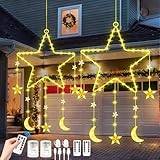 Weihnachtsbeleuchtung Sterne Fenster, 2 Stück LED Beleuchtung, Stern Deko mit...