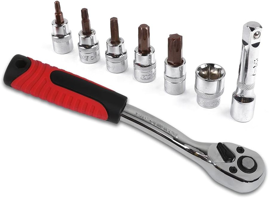 JeCar Socket Wrench Kit Hardtop and Door Removal Torx Set Compatible with Jeep Wrangler 1997-2023 TJ JK JL and Unlimited Sport Sahara Rubicon X